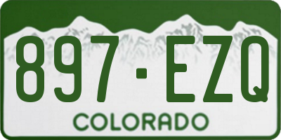 CO license plate 897EZQ