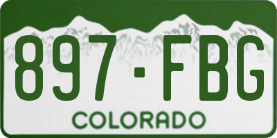 CO license plate 897FBG