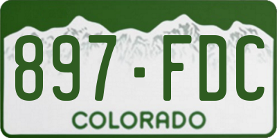CO license plate 897FDC