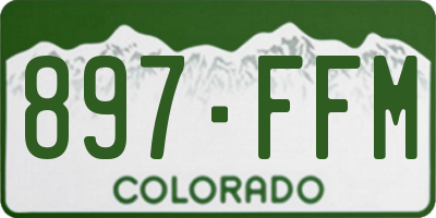 CO license plate 897FFM