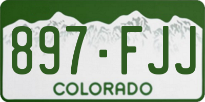 CO license plate 897FJJ