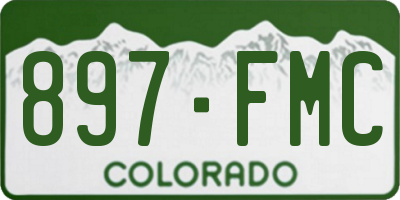 CO license plate 897FMC