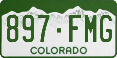 CO license plate 897FMG