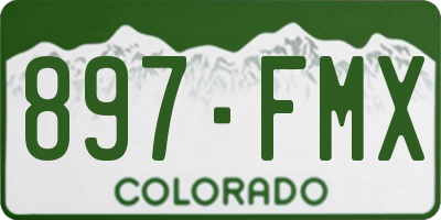 CO license plate 897FMX