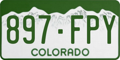 CO license plate 897FPY