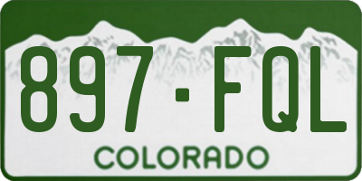 CO license plate 897FQL