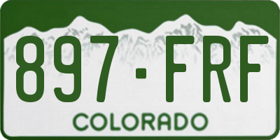 CO license plate 897FRF