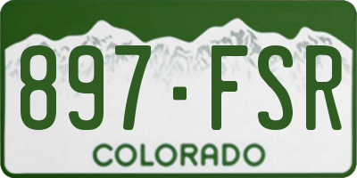 CO license plate 897FSR