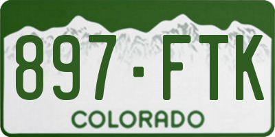 CO license plate 897FTK