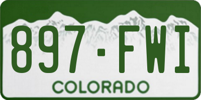 CO license plate 897FWI
