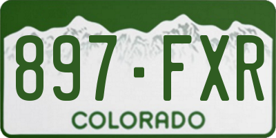 CO license plate 897FXR