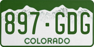 CO license plate 897GDG