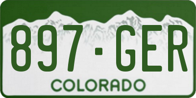 CO license plate 897GER