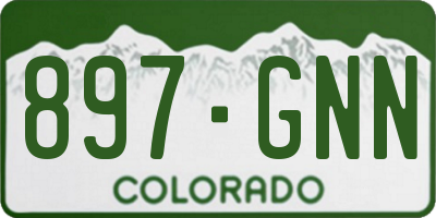CO license plate 897GNN