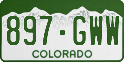 CO license plate 897GWW