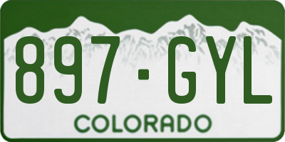 CO license plate 897GYL