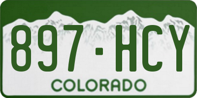 CO license plate 897HCY
