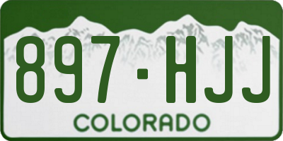 CO license plate 897HJJ