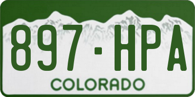 CO license plate 897HPA
