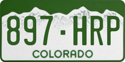 CO license plate 897HRP