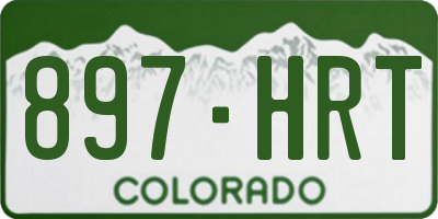CO license plate 897HRT