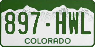 CO license plate 897HWL