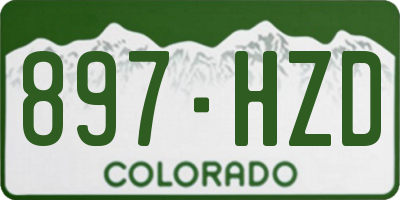 CO license plate 897HZD