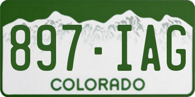 CO license plate 897IAG