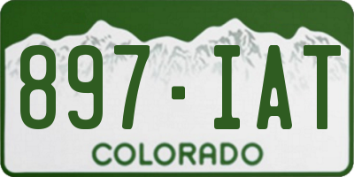 CO license plate 897IAT