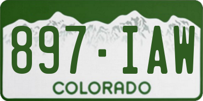 CO license plate 897IAW