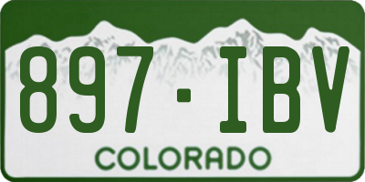 CO license plate 897IBV