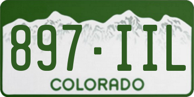 CO license plate 897IIL
