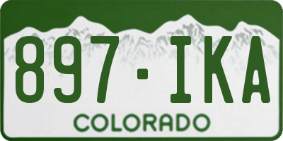 CO license plate 897IKA