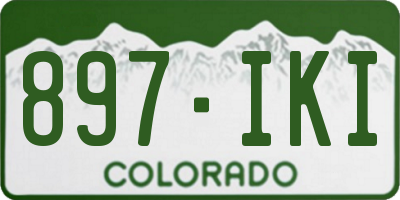 CO license plate 897IKI