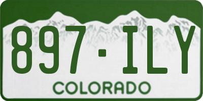 CO license plate 897ILY