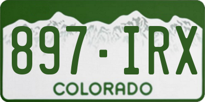 CO license plate 897IRX