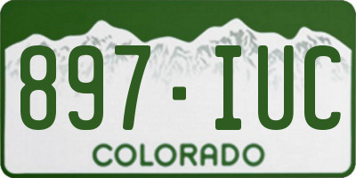 CO license plate 897IUC