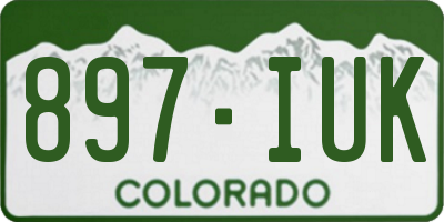 CO license plate 897IUK