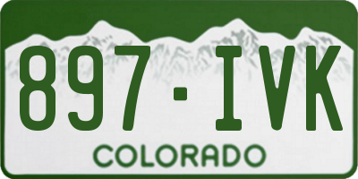 CO license plate 897IVK