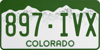 CO license plate 897IVX
