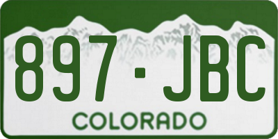 CO license plate 897JBC