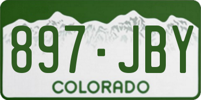 CO license plate 897JBY