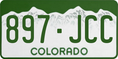 CO license plate 897JCC