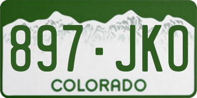 CO license plate 897JKO