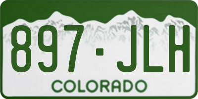 CO license plate 897JLH