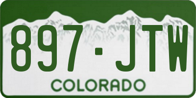 CO license plate 897JTW
