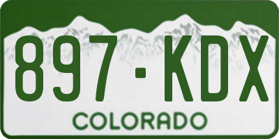 CO license plate 897KDX