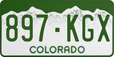 CO license plate 897KGX