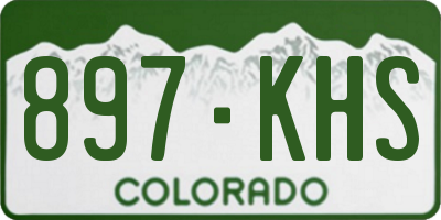 CO license plate 897KHS