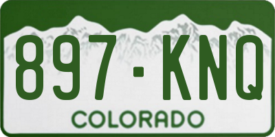 CO license plate 897KNQ